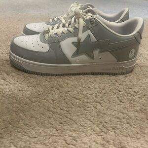 Bape Gray and White Men's Sneakers